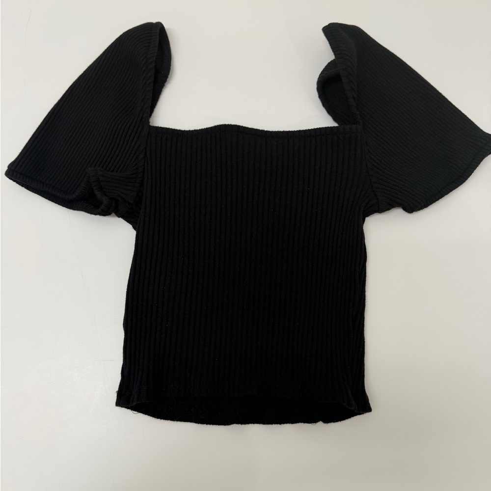 H&M Black Ribbed Top - Picture 2 of 3